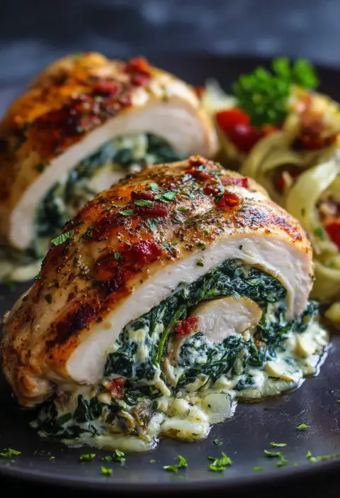 Spinach Stuffed Chicken Breast Recipe