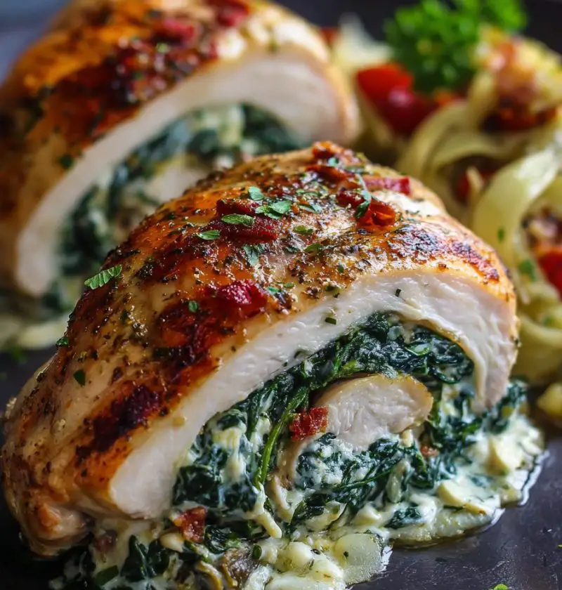Spinach Stuffed Chicken Breast Recipe