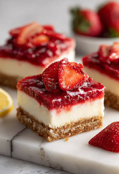 Strawberry Cheesecake Bars Recipe