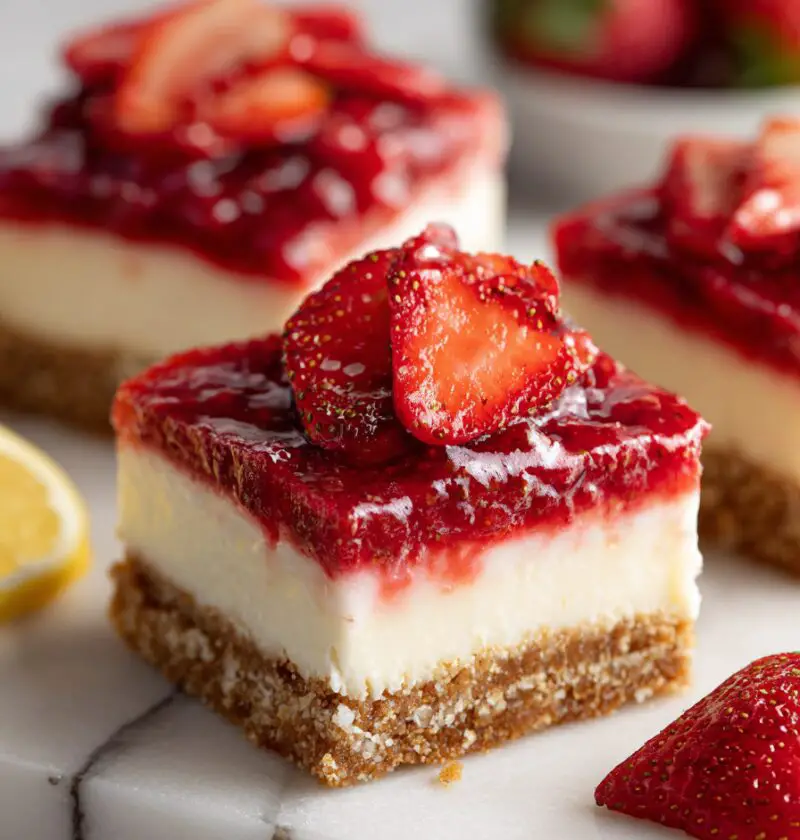 Strawberry Cheesecake Bars Recipe