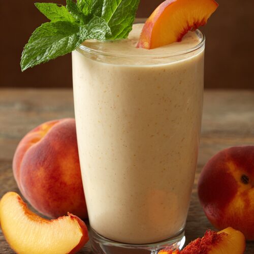 Vanilla Protein Powder Peach Shake Recipe