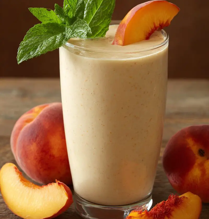 Vanilla Protein Powder Peach Shake Recipe