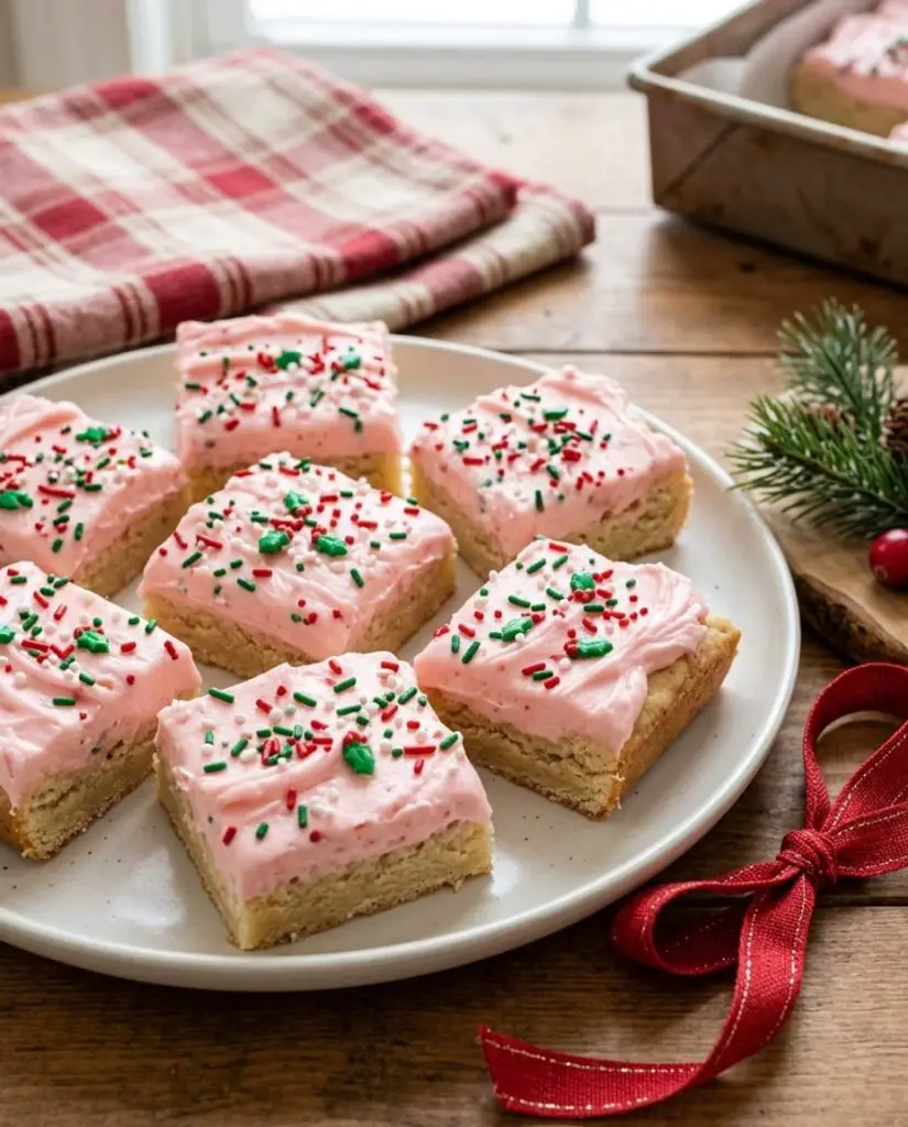 Christmas sugar cookie bars