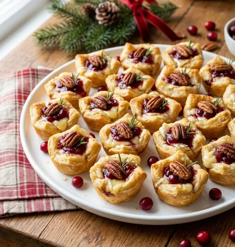 Cranberry brie bites