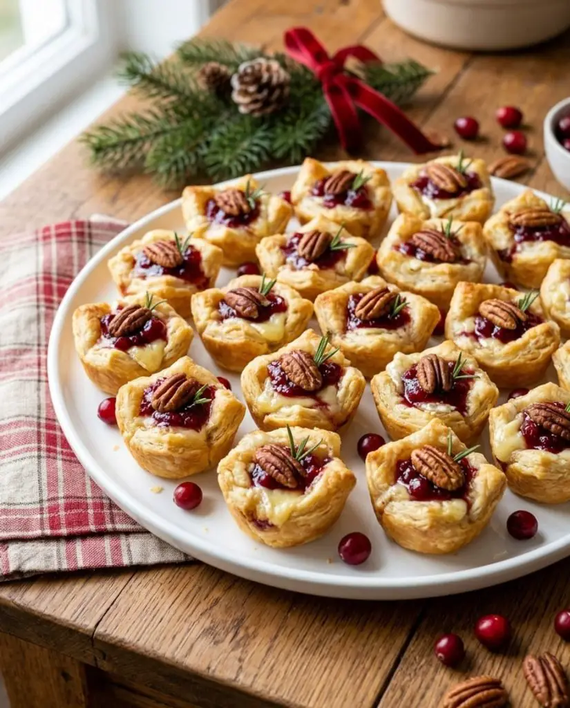 Cranberry brie bites