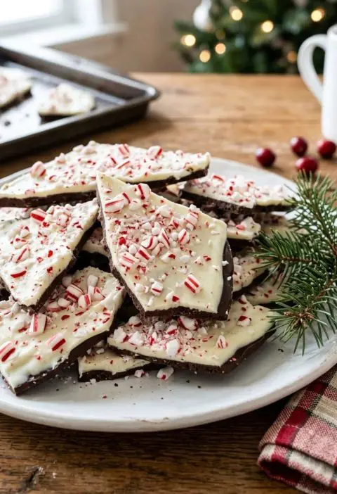 Peppermint bark pieces