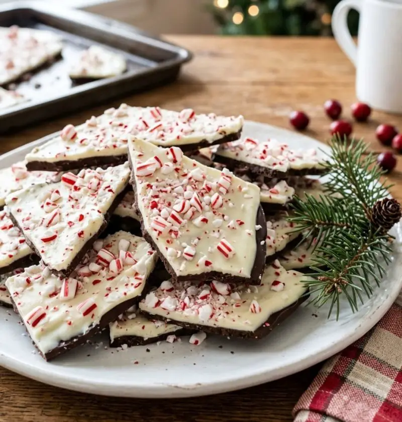 Peppermint bark pieces