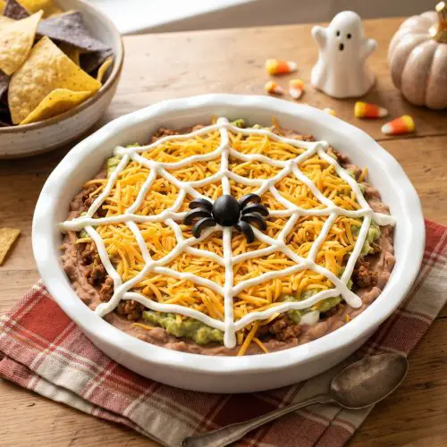 Spider web taco dip